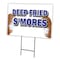 Signmission Deep Fried Smores Yard Sign & Stake outdoor plastic coroplast window, C-1216 Deep Fried Smores C-1216 Deep Fried Smores - alternate 1